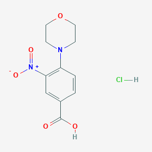 molecular formula C11H13ClN2O5 B7792341 4-Morpholin-4-yl-3-nitrobenzoic acid;hydrochloride 