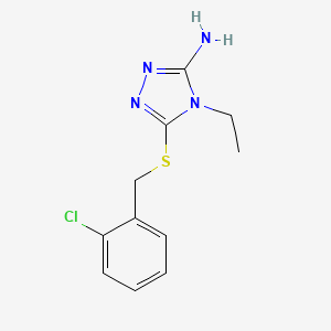 5-{[(2-chlorophenyl)methyl]sulfanyl}-4-ethyl-4H-1,2,4-triazol-3-amine