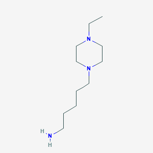 molecular formula C11H25N3 B7792392 5-(4-Ethylpiperazin-1-yl)pentan-1-amine 