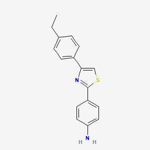 molecular formula C17H16N2S B7792495 4-[4-(4-Ethylphenyl)-1,3-thiazol-2-yl]aniline 