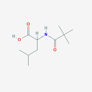 molecular formula C11H21NO3 B7792534 2-(2,2-Dimethylpropanamido)-4-methylpentanoic acid 