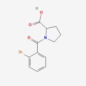 molecular formula C12H12BrNO3 B7792536 1-(2-Bromobenzoyl)pyrrolidine-2-carboxylic acid 