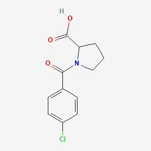 molecular formula C12H12ClNO3 B7792546 1-(4-Chlorobenzoyl)pyrrolidine-2-carboxylic acid 