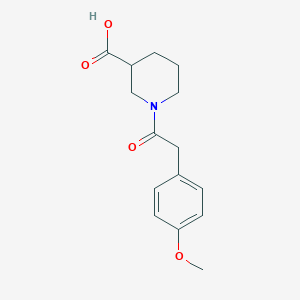 molecular formula C15H19NO4 B7792568 1-[2-(4-Methoxyphenyl)acetyl]piperidine-3-carboxylic acid 