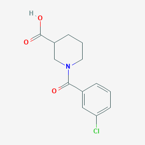 molecular formula C13H14ClNO3 B7792570 1-(3-chlorobenzoyl)piperidine-3-carboxylic Acid 