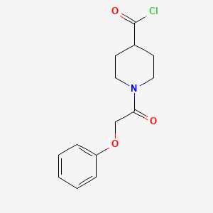 molecular formula C14H16ClNO3 B7792580 1-(2-Phenoxyacetyl)piperidine-4-carbonyl chloride 