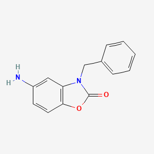 molecular formula C14H12N2O2 B7792589 5-Amino-3-benzyl-2,3-dihydro-1,3-benzoxazol-2-one 