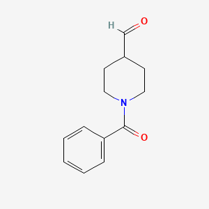 molecular formula C13H15NO2 B7792621 1-Benzoylpiperidine-4-carbaldehyde CAS No. 120014-29-1