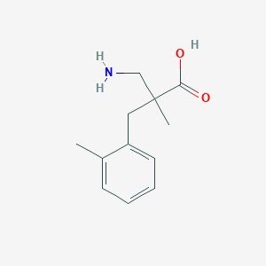 molecular formula C12H17NO2 B7792651 3-Amino-2-methyl-2-[(2-methylphenyl)methyl]propanoicacid 
