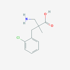 molecular formula C11H14ClNO2 B7792664 3-Amino-2-[(2-chlorophenyl)methyl]-2-methylpropanoicacid 