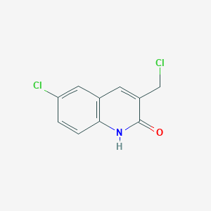 molecular formula C10H7Cl2NO B7792677 6-Chloro-3-(chloromethyl)-1,2-dihydroquinolin-2-one 