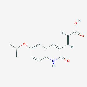 molecular formula C15H15NO4 B7792702 (2E)-3-[2-oxo-6-(propan-2-yloxy)-1,2-dihydroquinolin-3-yl]prop-2-enoic acid 