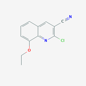 molecular formula C12H9ClN2O B7792723 2-Chloro-8-ethoxyquinoline-3-carbonitrile 