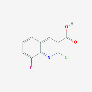 molecular formula C10H5ClFNO2 B7792730 2-Chloro-8-fluoroquinoline-3-carboxylic acid 