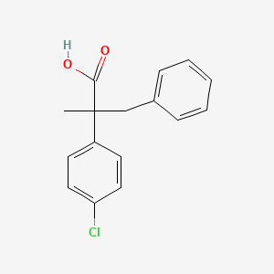 molecular formula C16H15ClO2 B7792758 2-(4-Chlorophenyl)-2-methyl-3-phenylpropanoicacid 