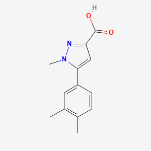 molecular formula C13H14N2O2 B7792764 5-(3,4-dimethylphenyl)-1-methyl-1H-pyrazole-3-carboxylic acid 