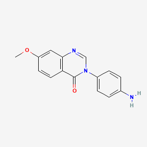 molecular formula C15H13N3O2 B7792781 3-(4-Aminophenyl)-7-methoxyquinazolin-4-one 