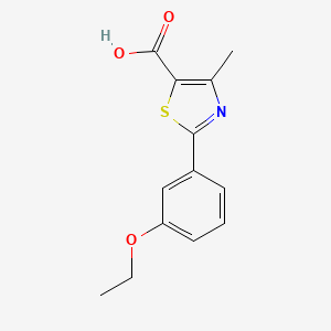 molecular formula C13H13NO3S B7792797 2-(3-Ethoxyphenyl)-4-methylthiazole-5-carboxylic acid 