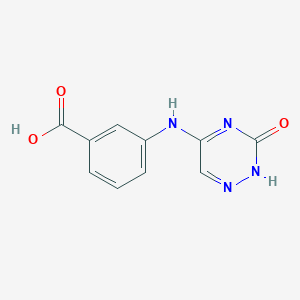 molecular formula C10H8N4O3 B7792809 3-[(3-Oxo-2,3-dihydro-1,2,4-triazin-5-yl)amino]benzoic acid 