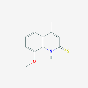 molecular formula C11H11NOS B7792823 8-Methoxy-4-methyl-1,2-dihydroquinoline-2-thione 