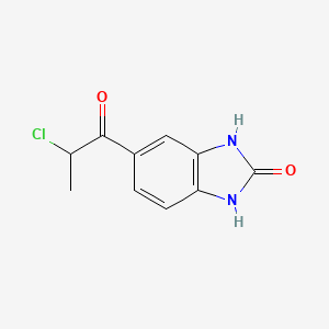 molecular formula C10H9ClN2O2 B7792855 5-(2-Chloropropanoyl)-1,3-dihydro-2H-benzimidazol-2-one, AldrichCPR 