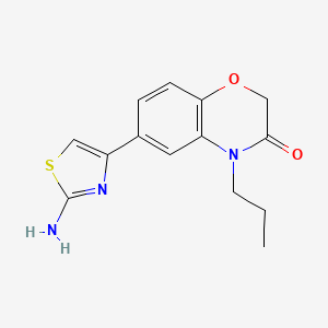 molecular formula C14H15N3O2S B7792871 6-(2-Aminothiazol-4-yl)-4-propyl-2H-benzo[b][1,4]oxazin-3(4H)-one 