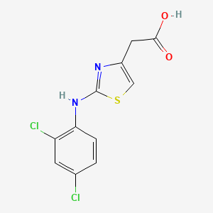 molecular formula C11H8Cl2N2O2S B7792898 2-{2-[(2,4-Dichlorophenyl)amino]-1,3-thiazol-4-yl}acetic acid 