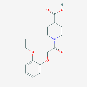 molecular formula C16H21NO5 B7792909 1-[2-(2-ethoxyphenoxy)acetyl]piperidine-4-carboxylic Acid 