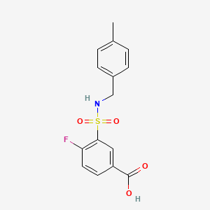 molecular formula C15H14FNO4S B7792916 4-Fluoro-3-[(4-methylphenyl)methylsulfamoyl]benzoic acid 