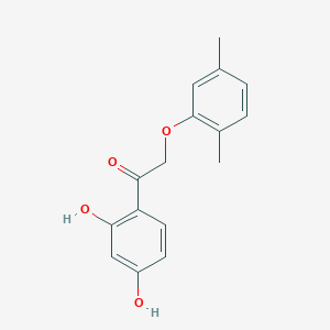 molecular formula C16H16O4 B7792917 1-(2,4-Dihydroxyphenyl)-2-(2,5-dimethylphenoxy)ethan-1-one 