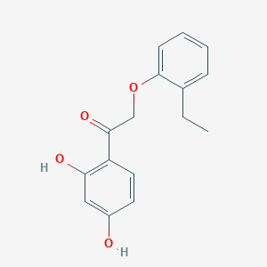molecular formula C16H16O4 B7792921 1-(2,4-Dihydroxyphenyl)-2-(2-ethylphenoxy)ethan-1-one 