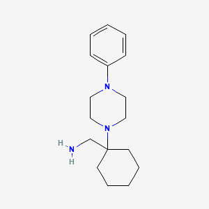 molecular formula C17H27N3 B7792949 [1-(4-Phenylpiperazin-1-yl)cyclohexyl]methanamine 