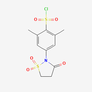 2,6-Dimethyl-4-(1,1,3-trioxo-1$l^{6},2-thiazolidin-2-yl)benzene-1-sulfonyl chloride