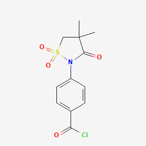 4-(4,4-Dimethyl-1,1,3-trioxo-1$l^{6},2-thiazolidin-2-yl)benzoyl chloride