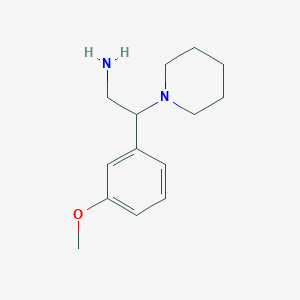 molecular formula C14H22N2O B7793026 2-(3-Methoxyphenyl)-2-(piperidin-1-yl)ethan-1-amine 