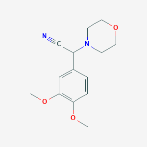 molecular formula C14H18N2O3 B7793031 2-Morpholino-2-(3,4-dimethoxyphenyl)acetonitrile 