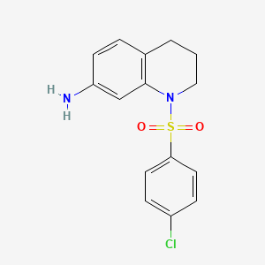 molecular formula C15H15ClN2O2S B7793141 1-(4-Chlorobenzenesulfonyl)-1,2,3,4-tetrahydroquinolin-7-ylamine 