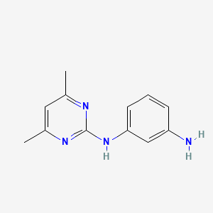 molecular formula C12H14N4 B7793172 1-N-(4,6-dimethylpyrimidin-2-yl)benzene-1,3-diamine 