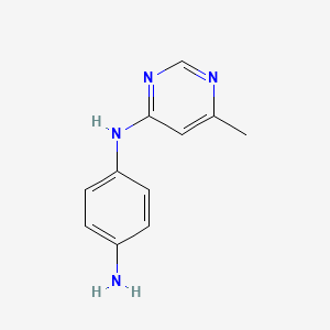 molecular formula C11H12N4 B7793182 4-N-(6-methylpyrimidin-4-yl)benzene-1,4-diamine 