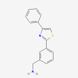 molecular formula C16H14N2S B7793223 [3-(4-Phenyl-1,3-thiazol-2-yl)phenyl]methanamine 