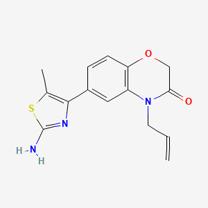 molecular formula C15H15N3O2S B7793255 4-Allyl-6-(2-amino-5-methylthiazol-4-yl)-2H-benzo[b][1,4]oxazin-3(4H)-one 