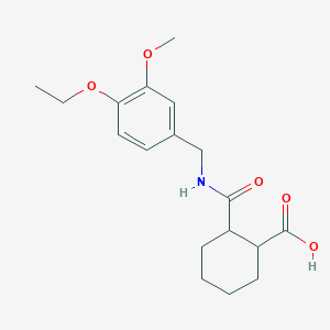 2-[(4-Ethoxy-3-methoxybenzyl)carbamoyl]cyclohexanecarboxylic acid