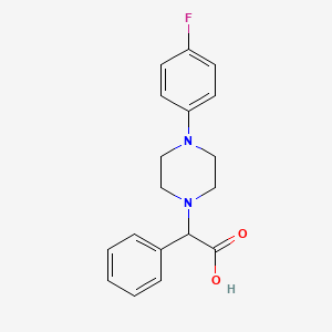 molecular formula C18H19FN2O2 B7793324 2-[4-(4-Fluorophenyl)piperazin-1-yl]-2-phenylacetic acid 