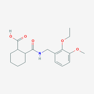 molecular formula C18H25NO5 B7793375 2-[(2-Ethoxy-3-methoxyphenyl)methylcarbamoyl]cyclohexane-1-carboxylic acid 