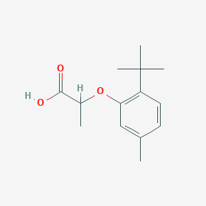 molecular formula C14H20O3 B7793390 2-(2-Tert-butyl-5-methylphenoxy)propanoicacid 