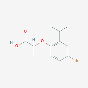 molecular formula C12H15BrO3 B7793444 2-[4-Bromo-2-(propan-2-yl)phenoxy]propanoic acid 
