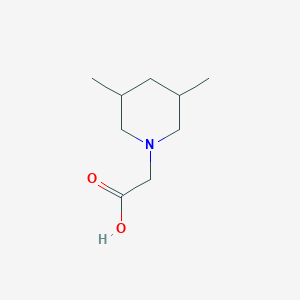 molecular formula C9H17NO2 B7793460 (3,5-二甲基哌啶-1-基)乙酸 