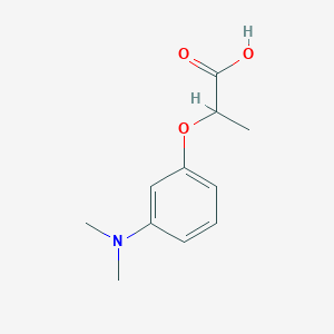 molecular formula C11H15NO3 B7793476 2-[3-(Dimethylamino)phenoxy]propanoic acid 