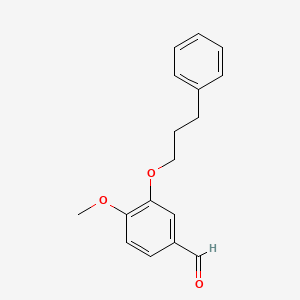 molecular formula C17H18O3 B7793507 4-Methoxy-3-(3-phenylpropoxy)benzaldehyde 