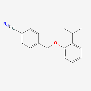 molecular formula C17H17NO B7793549 4-[(2-Propan-2-ylphenoxy)methyl]benzonitrile 